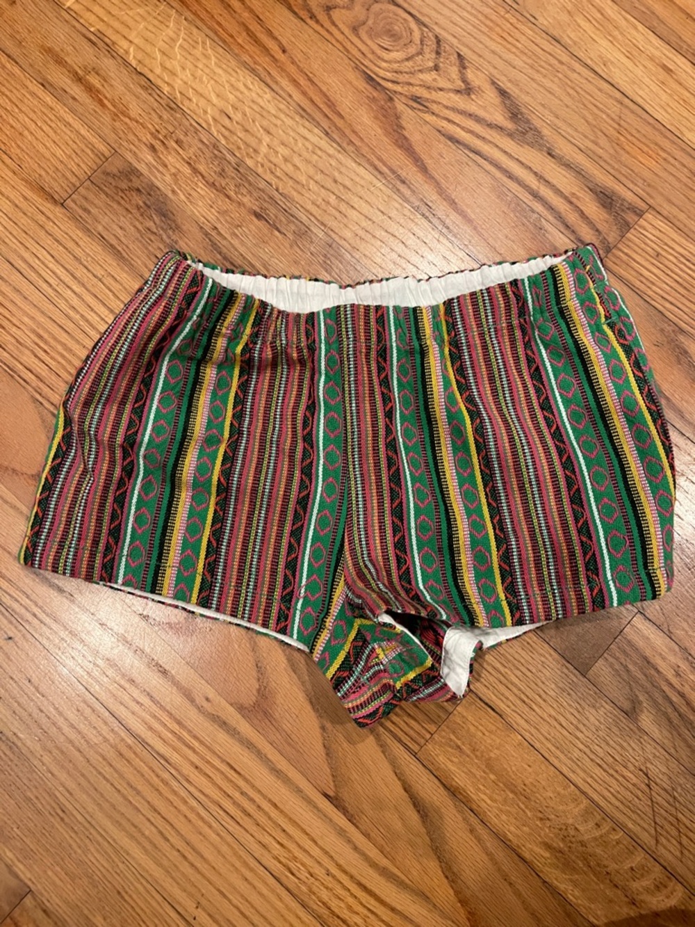 Kimchi Blue Multicolor Striped Ethnic-Pattern Shorts